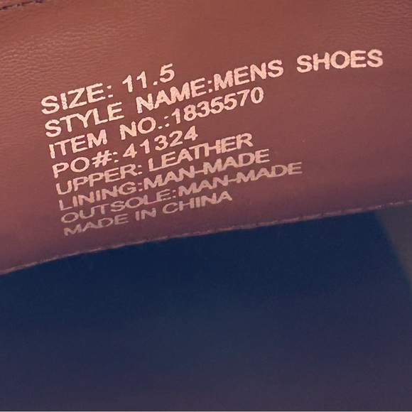 Perry Ellis Men’s Brown Leather Upper Dress Shoes Size 11.5 NWT - Picture 10 of 12